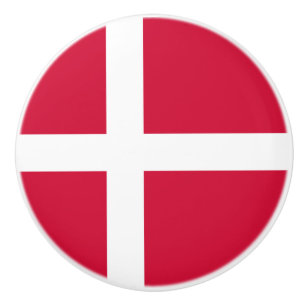 Flag of Denmark Ceramic Knob