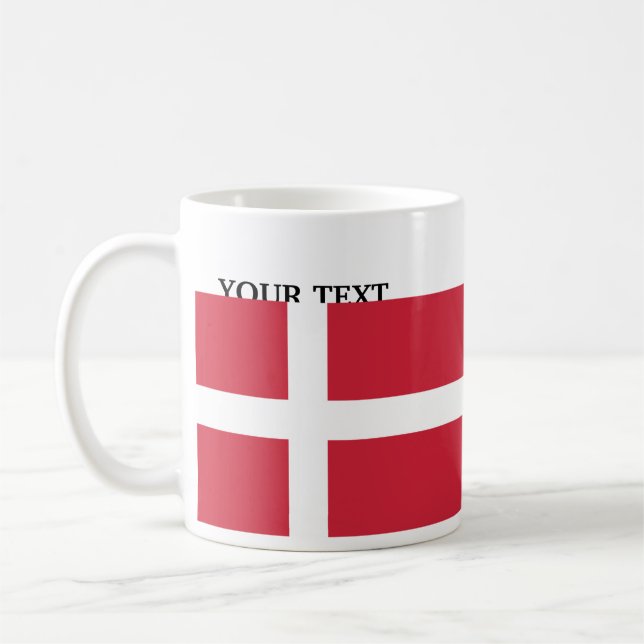Flag of Denmark Coffee Mug (Left)