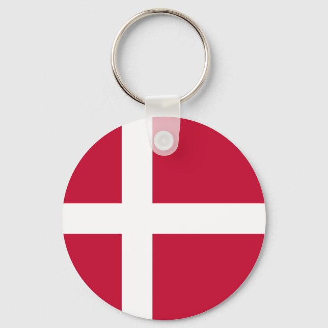 Flag of Denmark Key Ring (Front)