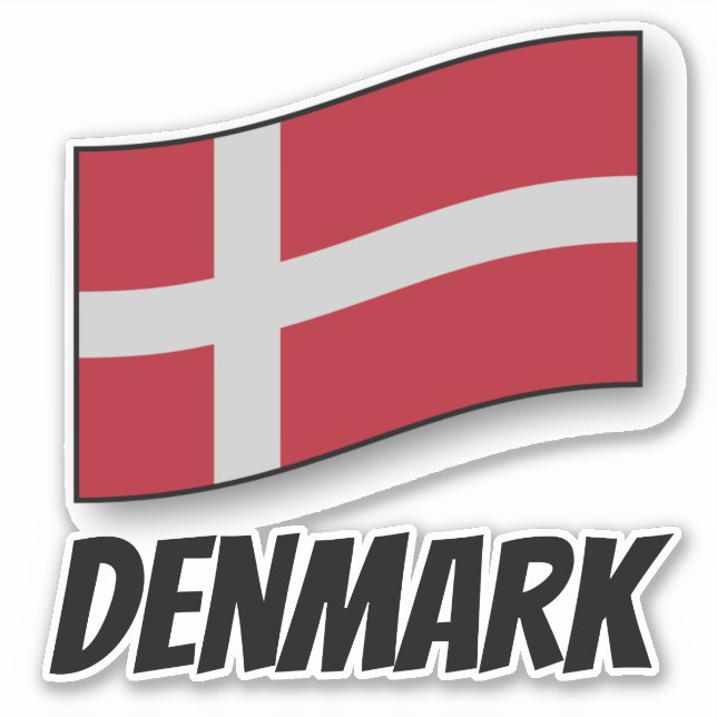 Flag of Denmark, labelled (Front)