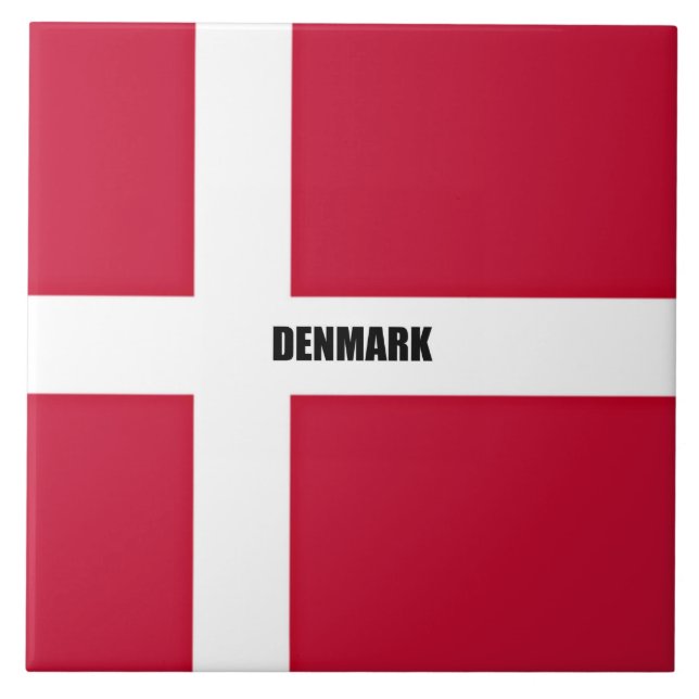 Flag of Denmark, labelled, Tile (Front)