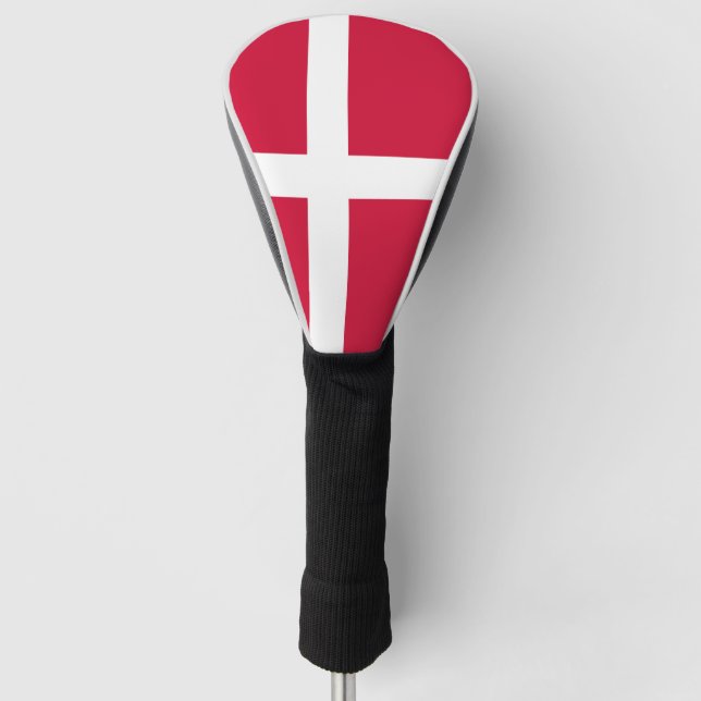 Flag of Denmark or Danish Cloth Golf Head Cover (Front)