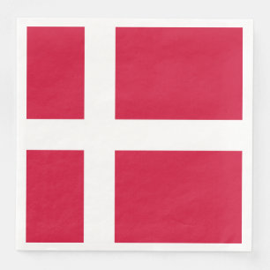 Flag of Denmark or Danish Cloth Napkin