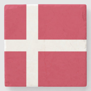 Flag of Denmark Stone Coaster