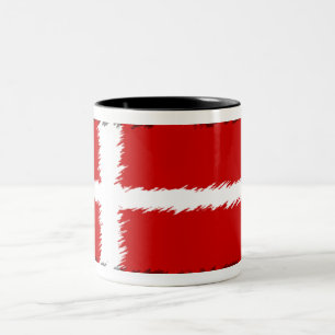 Flag of Denmark Two-Tone Coffee Mug