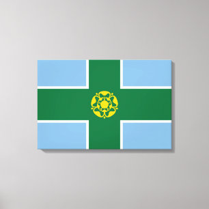Flag of Derbyshire (County of England, UK) Canvas Print