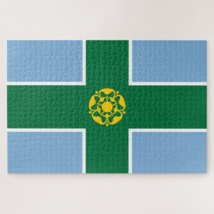 Flag of Derbyshire (County of England, UK) Jigsaw Puzzle