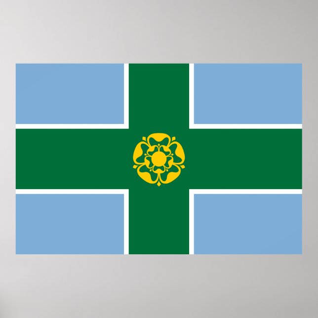 Flag of Derbyshire (County of England, UK) Poster (Front)