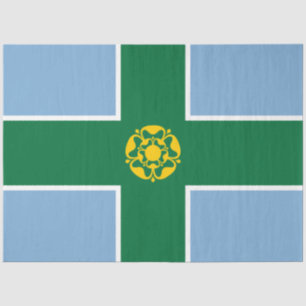 Flag of Derbyshire (County of England, UK) Tissue Paper