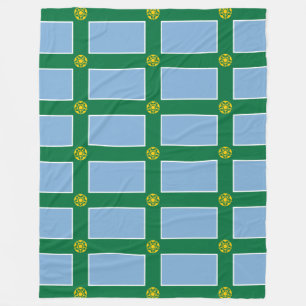 Flag of Derbyshire Fleece Blanket