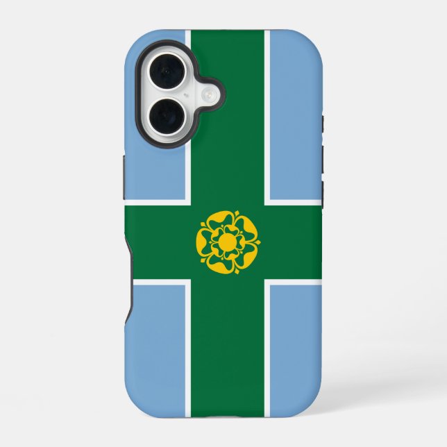 Flag of Derbyshire iPhone 16 Case (Back)