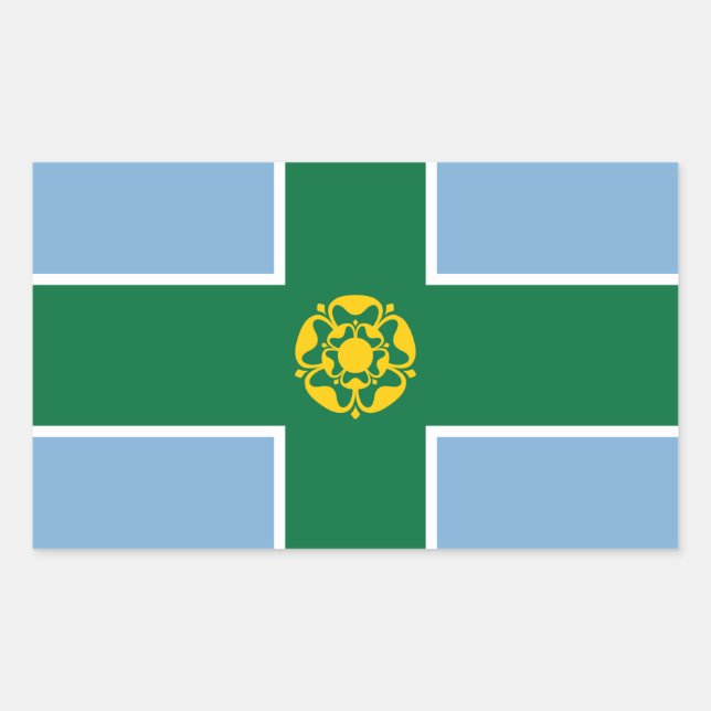 Flag of Derbyshire Rectangular Sticker (Front)