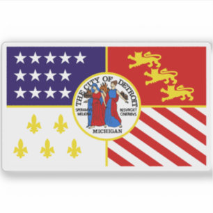 Flag of Detroit, Michigan (1976–2000), USA