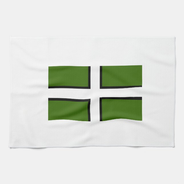 Flag of Devon Tea Towel (Horizontal)