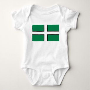 Flag of Devon (UK county) Baby Bodysuit