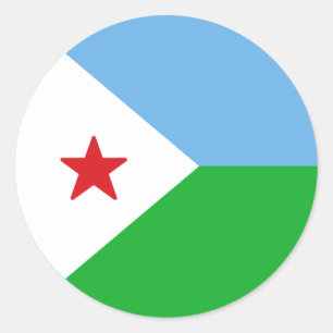 Flag of Djibouti Classic Round Sticker