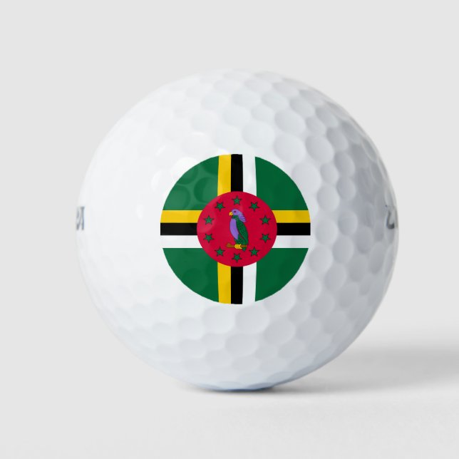 Flag of Dominica Golf Balls (Front)