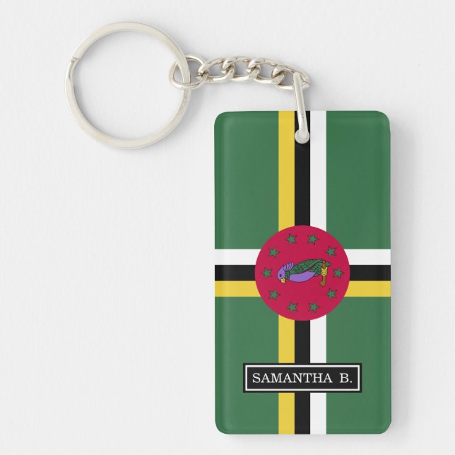 Flag of Dominica Key Ring (Front)