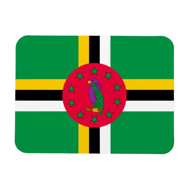 Flag of Dominica Magnet (Horizontal)