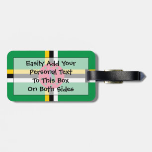 Flag of Dominica Personal Easy ID Luggage Tag
