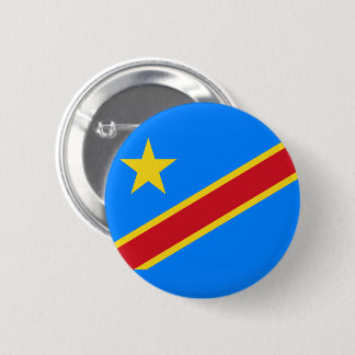 Flag of DR Congo 6 Cm Round Badge