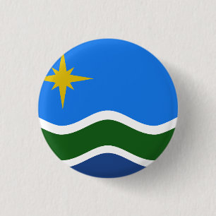 Flag of Duluth, Minnesota 3 Cm Round Badge
