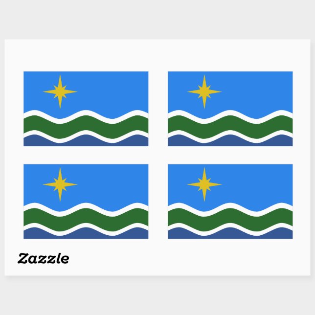 Flag of Duluth, Minnesota Rectangular Sticker (Sheet)