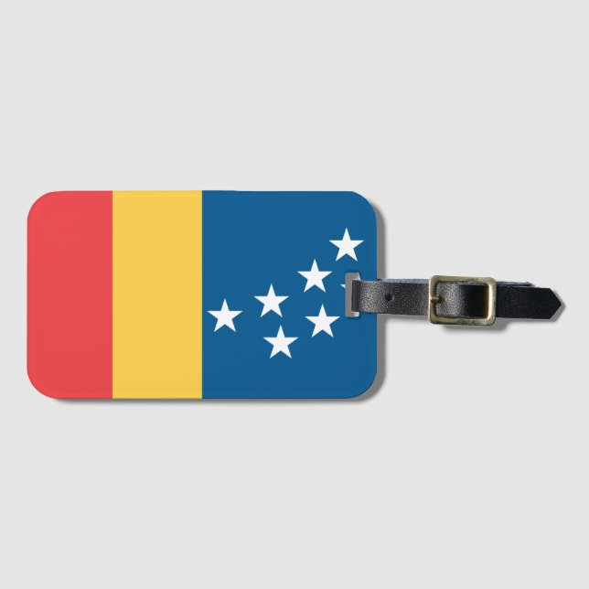 Flag of Durham, North Carolina Luggage Tag (Front Horizontal)