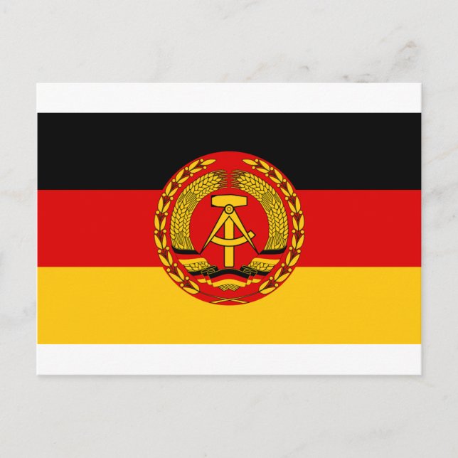 Flag of East Germany - Flagge der DDR (GDR) - NVA Postcard (Front)