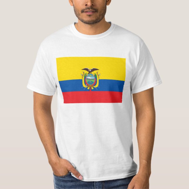 Flag of Ecuador - Bandera de Ecuador T-Shirt (Front)