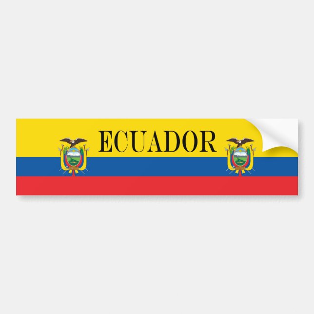 Flag of Ecuador Bumper Sticker (Front)