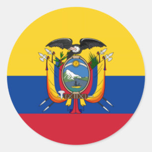 Flag of Ecuador Classic Round Sticker