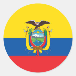 Flag of Ecuador Classic Round Sticker