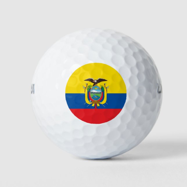 Flag of Ecuador Golf Balls (Front)