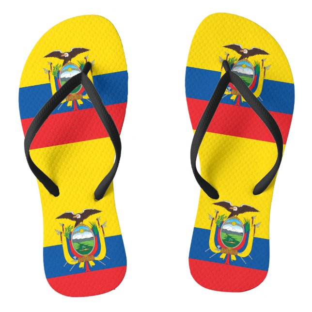 Flag of Ecuador Jandals (Footbed)