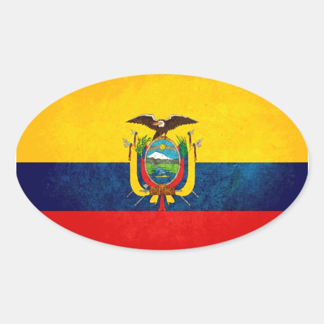 Flag of Ecuador Oval Sticker (Front)