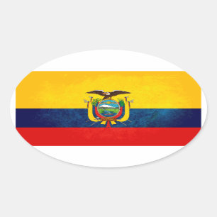 Flag of Ecuador Oval Sticker