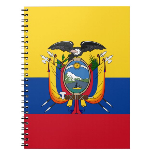 Flag of Ecuador Spiral Notebook (Front)