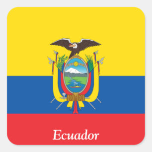 Flag of Ecuador Square Sticker