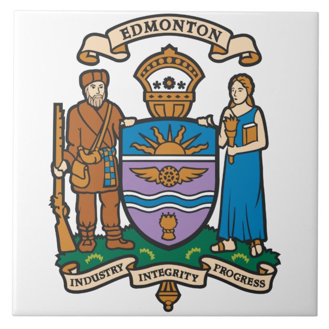 Flag of Edmonton (Alberta, Canada) Tile (Front)