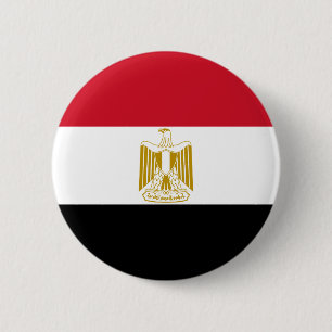 Flag of Egypt - علم مصر - Egyptian Flag 6 Cm Round Badge