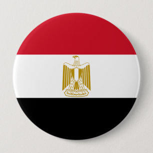 Flag of Egypt 10 Cm Round Badge