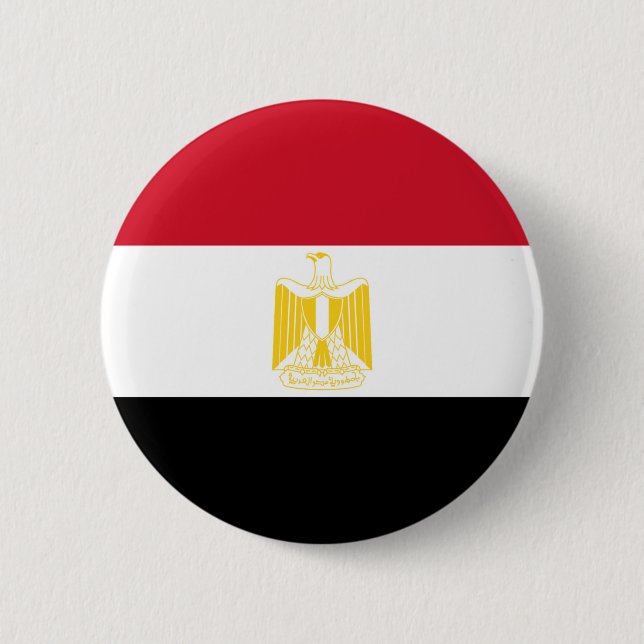 Flag of Egypt 6 Cm Round Badge (Front)