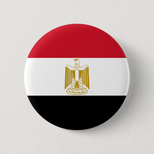 Flag of Egypt 6 Cm Round Badge