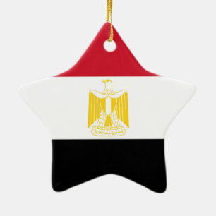 Flag of Egypt Ceramic Tree Decoration