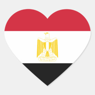 Flag of Egypt Heart Sticker