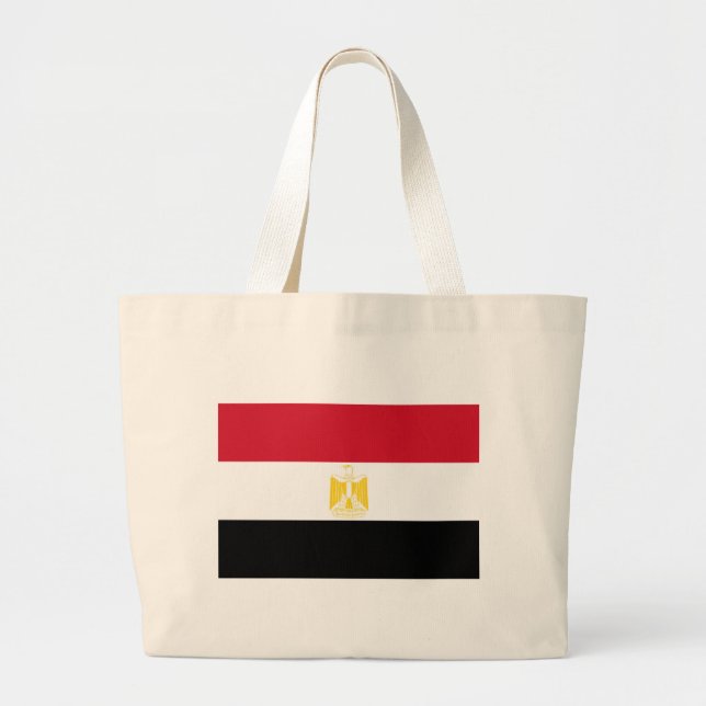 Flag of Egypt Large Tote Bag (Front)