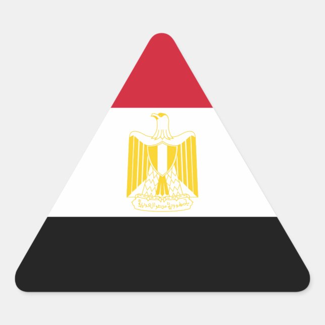 Flag of Egypt Triangle Sticker (Front)