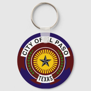 Flag of El Paso Key Ring