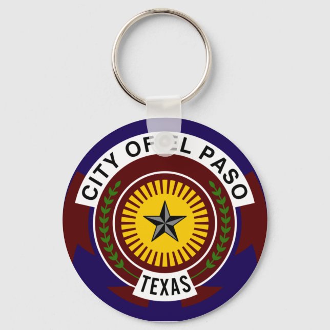 Flag of El Paso Key Ring (Front)